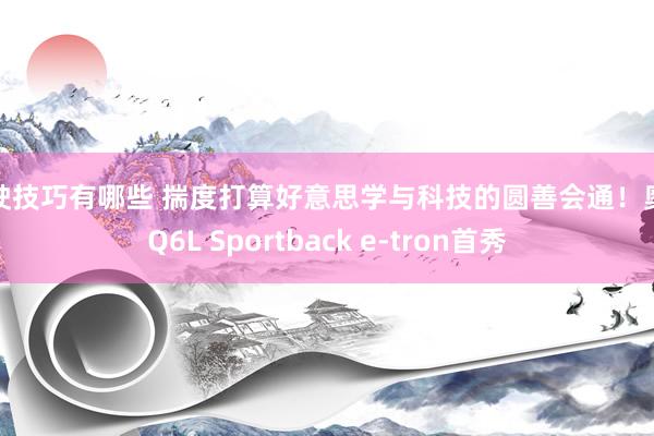 驾驶技巧有哪些 揣度打算好意思学与科技的圆善会通！奥迪Q6L Sportback e-tron首秀