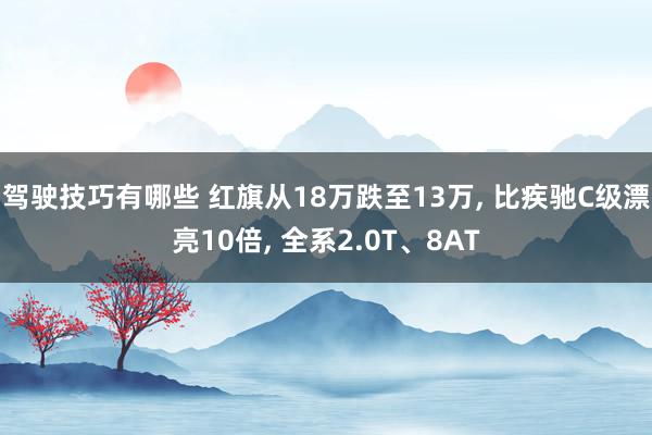 驾驶技巧有哪些 红旗从18万跌至13万, 比疾驰C级漂亮10倍, 全系2.0T、8AT