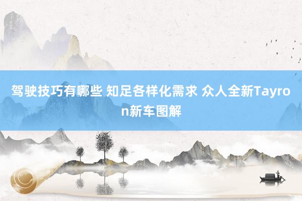 驾驶技巧有哪些 知足各样化需求 众人全新Tayron新车图解